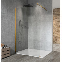 Gelco VARIO GOLD MATT jednodielna sprchová zástena na inštaláciu k stene, číre sklo, 1100 mm GX1211-01