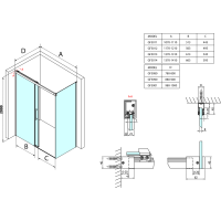 Gelco Fondura obdĺžnikový sprchovací kút 1400x900mm L/P varianta GF5014GF5090
