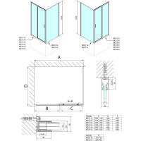 Polysan DEEP obdĺžnikový sprchovací kút 1200x900mm L/P variant, číre sklo MD1216MD3316