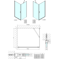 Polysan ZOOM obdĺžnikový sprchovací kút 800x900mm L/P variant ZL1280ZL3290