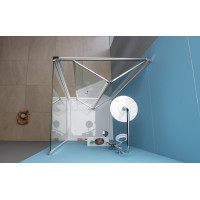 Polysan EASY obdĺžnikový sprchovací kút 700x1000mm, skladacie dvere, L/P variant, číre sklo EL1970EL3415