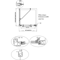 Gelco ANTIQUE štvorcový sprchovací kút, 900x900 mm, R varianta GQ1390RCGQ5690C