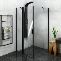 Polysan ZOOM BLACK obdĺžnikový sprchovací kút 1400x900mm L/P variant ZL1314BZL3290B