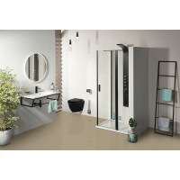 Polysan ZOOM BLACK obdĺžnikový sprchovací kút 1400x900mm L/P variant ZL1314BZL3290B