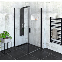 Polysan ZOOM BLACK obdĺžnikový sprchovací kút 800x1000mm L/P variant ZL1280BZL3210B