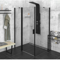 Polysan ZOOM BLACK obdĺžnikový sprchovací kút 1400x800mm L/P varianta ZL1314BZL3280B