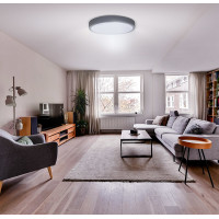 Solight LED osvetlenie s diaľkovým ovládačom Grey, 60W, 4200lm, 49cm, zmena chromatičnosti, stmievateľné