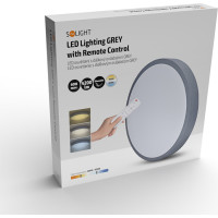 Solight LED osvetlenie s diaľkovým ovládačom Grey, 60W, 4200lm, 49cm, zmena chromatičnosti, stmievateľné