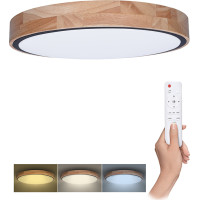 Solight LED osvetlenie s diaľkovým ovládačom Iron Oak, 48W, 3360lm, 40cm, zmena chromatickosti, stmievateľné