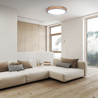 Solight LED osvetlenie s diaľkovým ovládačom Iron Oak, 48W, 3360lm, 40cm, zmena chromatickosti, stmievateľné