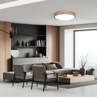 Solight LED osvetlenie s diaľkovým ovládačom Iron Oak, 48W, 3360lm, 40cm, zmena chromatickosti, stmievateľné
