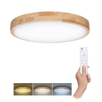 Solight LED osvetlenie s diaľkovým ovládačom Solid Oak, 48W, 3360lm, 39cm, zmena chromatickosti, stmievateľné