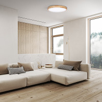 Solight LED osvetlenie s diaľkovým ovládačom Solid Oak, 48W, 3360lm, 39cm, zmena chromatickosti, stmievateľné