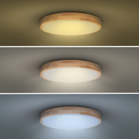 Solight LED osvetlenie s diaľkovým ovládačom Solid Oak, 48W, 3360lm, 39cm, zmena chromatickosti, stmievateľné