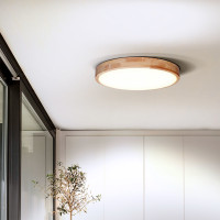 Solight LED osvetlenie s diaľkovým ovládačom Solid Oak, 48W, 3360lm, 39cm, zmena chromatickosti, stmievateľné