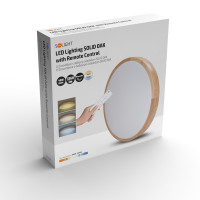 Solight LED osvetlenie s diaľkovým ovládačom Solid Oak, 48W, 3360lm, 39cm, zmena chromatickosti, stmievateľné