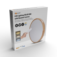 Solight LED osvetlenie s diaľkovým ovládačom Solid Oak, 60W, 4200lm, 51cm, zmena chromatickosti, stmievateľné