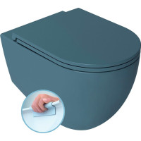 Isvea INFINITY závesná WC misa, Rimless, 36, 5x53cm, zelená petrol 10NF02004-2P