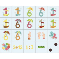 Dino Drevené kocky Čísla 20 ks