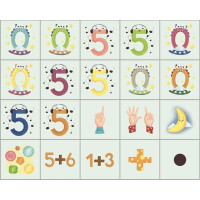 Dino Drevené kocky Čísla 20 ks