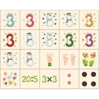 Dino Drevené kocky Čísla 20 ks