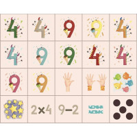 Dino Drevené kocky Čísla 20 ks