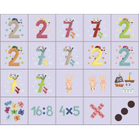 Dino Drevené kocky Čísla 20 ks