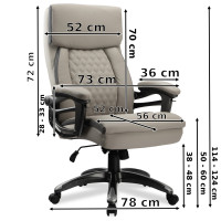 Kancelárske kreslo CAMARO - šedé