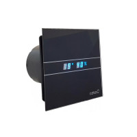 Cata E-120 GTH kúpeľňový ventilátor axiálny s automatom, 6W/11W, potrubie 120mm, čierna 00901602