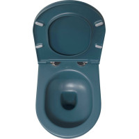 Isvea INFINITY závesná WC misa, Rimless, 36, 5x53cm, zelená petrol 10NF02004-2P