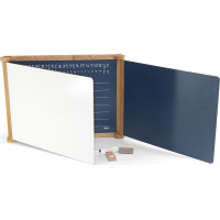 Jeujura Drevená trojkrídlová multifunkčná tabuľa 156x43 cm s príslušenstvom