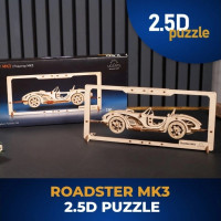 Ugears 2.5D drevené mechanické puzzle Roadster MK3