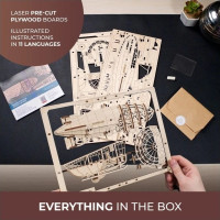 Ugears 2.5D drevené mechanické puzzle vzducholoď Zeppelin