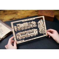 Ugears 2.5D drevené mechanické puzzle Steam Express