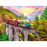RAVENSBURGER Puzzle Jesenná jazda vlakom 1500 dielikov
