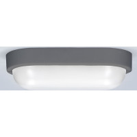 Solight LED vonkajšie osvetlenie oválne, 13W, 910lm, 4000K, IP54, 21cm, šedá farba
