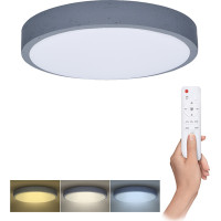 Solight LED osvetlenie s diaľkovým ovládačom Grey, 48W, 3360lm, 38cm, zmena chromatickosti, stmievateľné