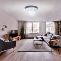 Solight LED osvetlenie s diaľkovým ovládačom Grey, 48W, 3360lm, 38cm, zmena chromatickosti, stmievateľné