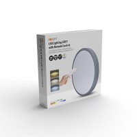 Solight LED osvetlenie s diaľkovým ovládačom Grey, 48W, 3360lm, 38cm, zmena chromatickosti, stmievateľné