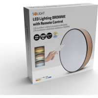 Solight LED osvetlenie s diaľkovým ovládačom Brownie, 48W, 3360lm, 40cm, zmena chromatickosti, stmievateľné