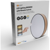 Solight LED osvetlenie s diaľkovým ovládačom Brownie, 60W, 4200lm, 50cm, zmena chromatickosti, stmievateľné