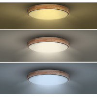 Solight LED osvetlenie s diaľkovým ovládačom Iron Oak, 48W, 3360lm, 40cm, zmena chromatickosti, stmievateľné
