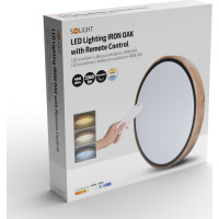 Solight LED osvetlenie s diaľkovým ovládačom Iron Oak, 48W, 3360lm, 40cm, zmena chromatickosti, stmievateľné