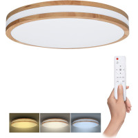 Solight LED osvetlenie s diaľkovým ovládačom Woody, 48W, 3360lm, 38cm, zmena chromatičnosti, stmievateľné