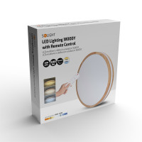 Solight LED osvetlenie s diaľkovým ovládačom Woody, 48W, 3360lm, 38cm, zmena chromatičnosti, stmievateľné
