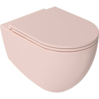 Isvea INFINITY závesná WC misa, Rimless, 36, 5x53cm, ružová Salmon 10NF02004-2S