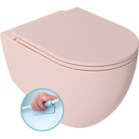 Isvea INFINITY závesná WC misa, Rimless, 36, 5x53cm, ružová Salmon 10NF02004-2S