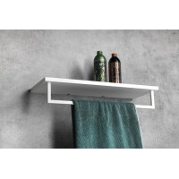 Sapho SKA polička na uteráky s hrazdou 600x250mm, biela mat SKA385W