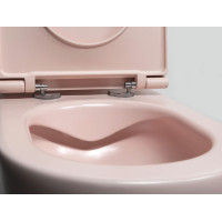 Isvea INFINITY závesná WC misa, Rimless, 36, 5x53cm, ružová Salmon 10NF02004-2S