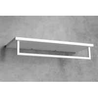 Sapho SKA polička na uteráky s hrazdou 600x250mm, biela mat SKA385W